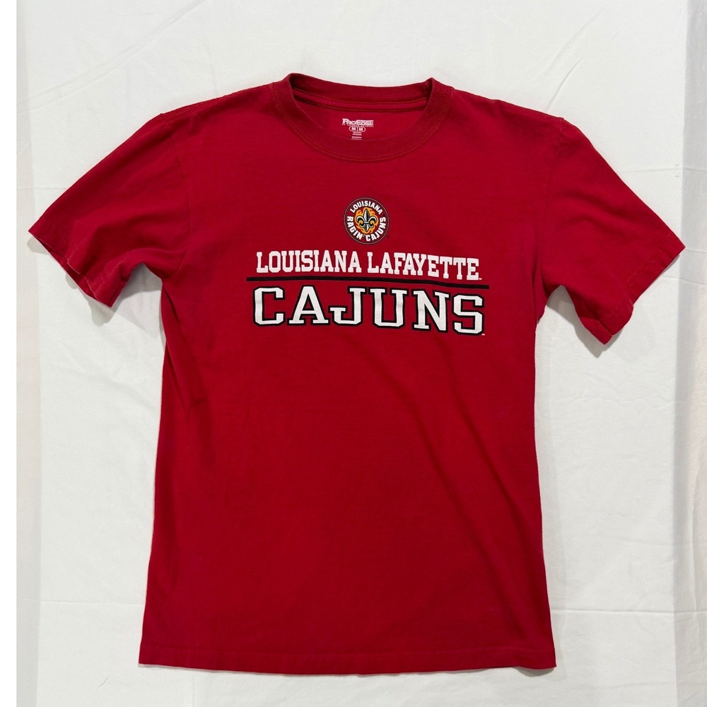 Louisiana Lafayette Ragin' Cajuns Red T-Shirt Men's Medium NCAA‎ Pro Edge Medium